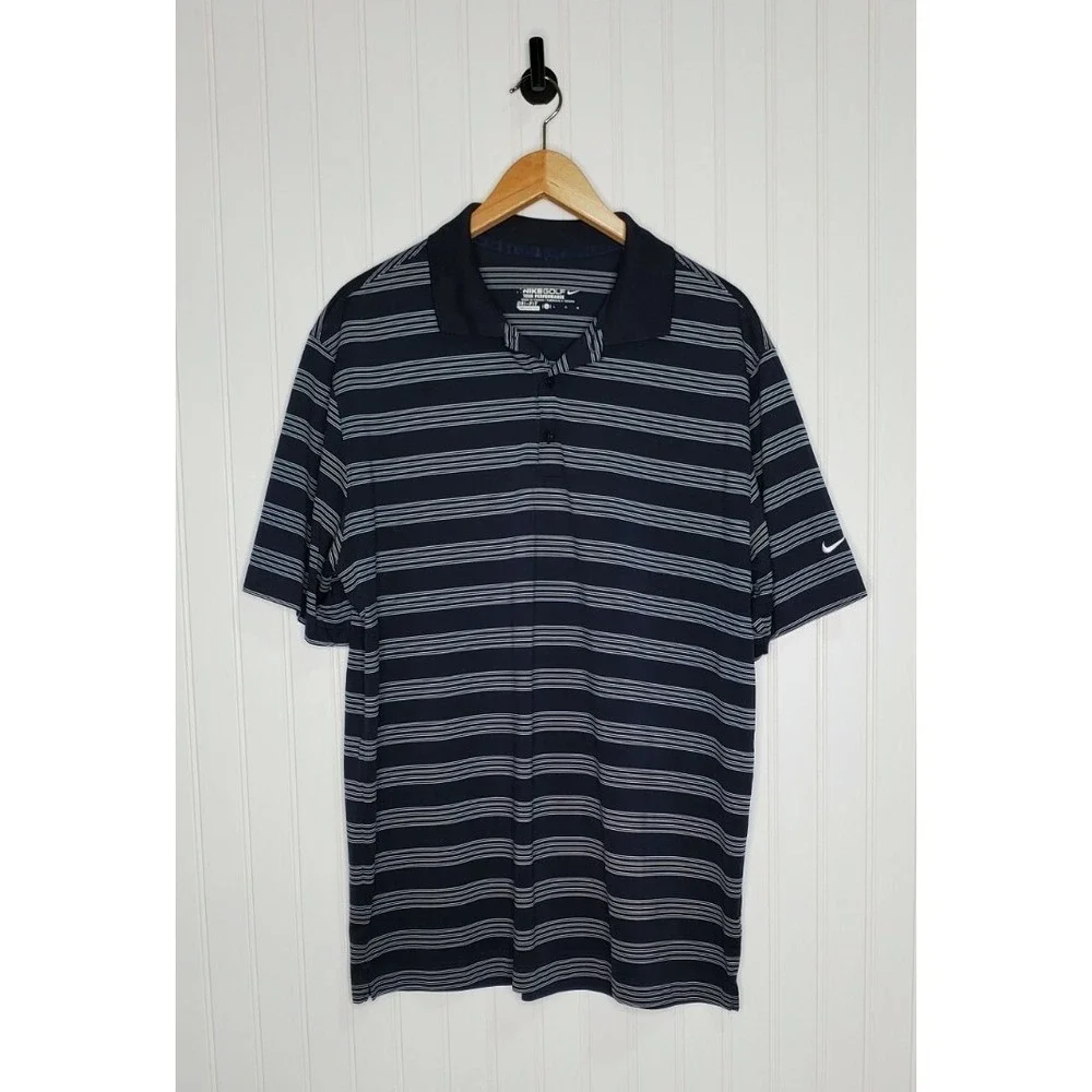 Nike Golf Tour Performance Short Sleeve Polo Shirt Men's Size Large Blue